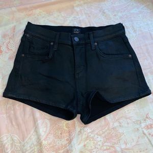Black Coated Citizen of Humanity Shorts